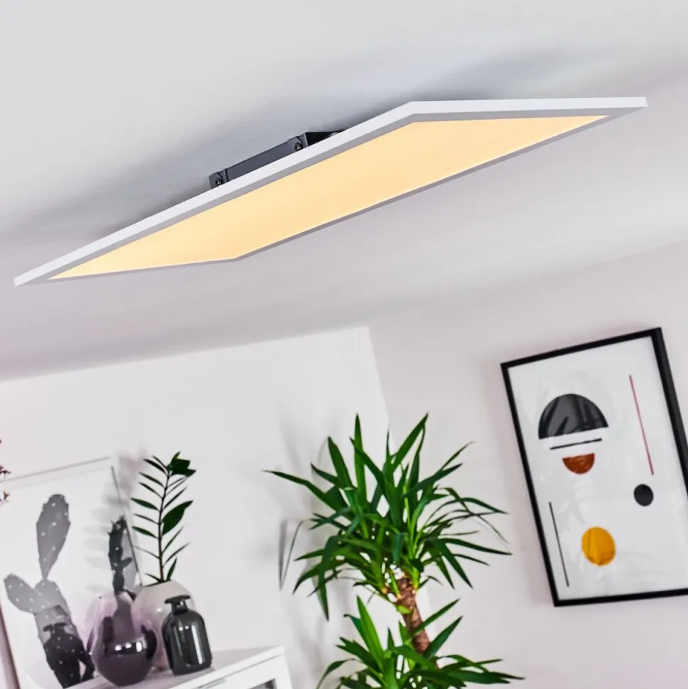 Plafonnier Gallitos Led Blanc, 1 Lumiere, Telecommandes, Changeur De Couleurs
