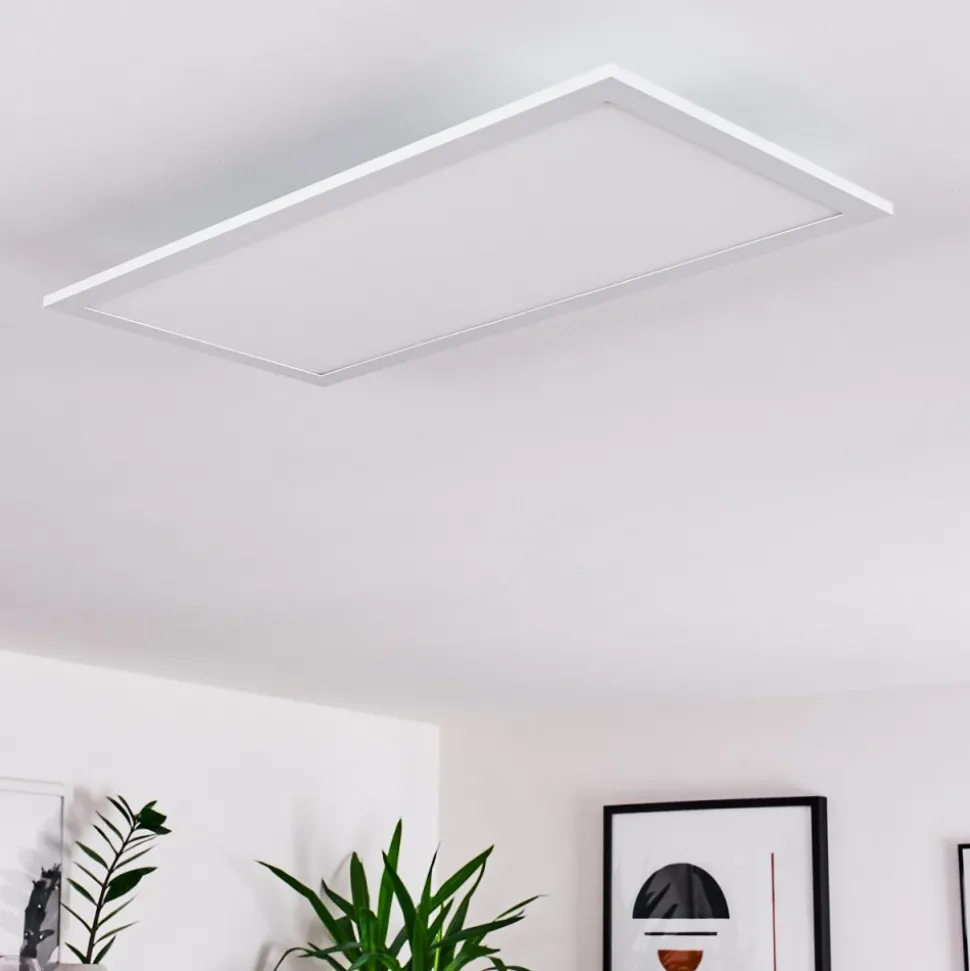 Plafonnier Gallitos Led Blanc, 1 Lumiere, Telecommandes, Changeur De Couleurs
