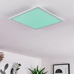 Plafonnier Gallitos Led Blanc, 1 Lumiere, Telecommandes, Changeur De Couleurs