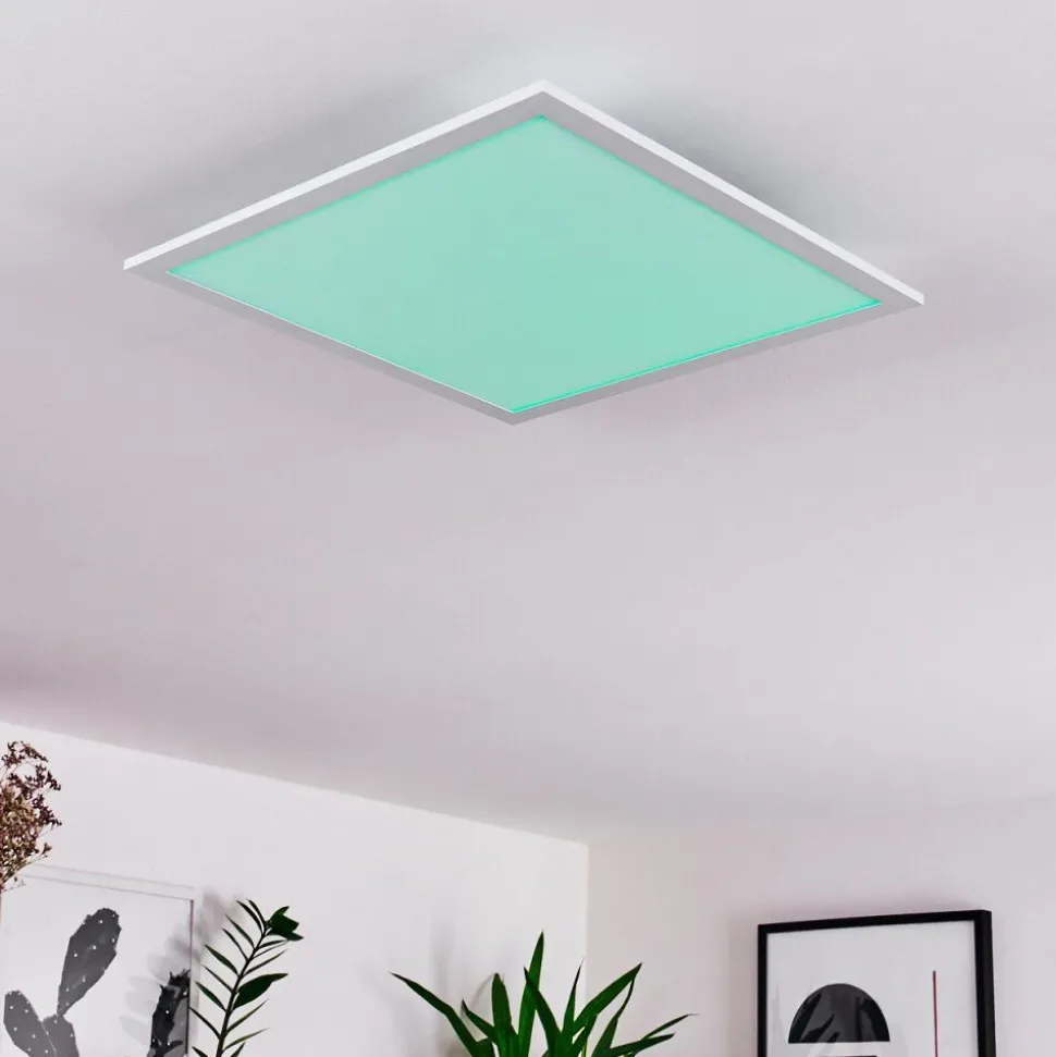 Plafonnier Gallitos Led Blanc, 1 Lumiere, Telecommandes, Changeur De Couleurs