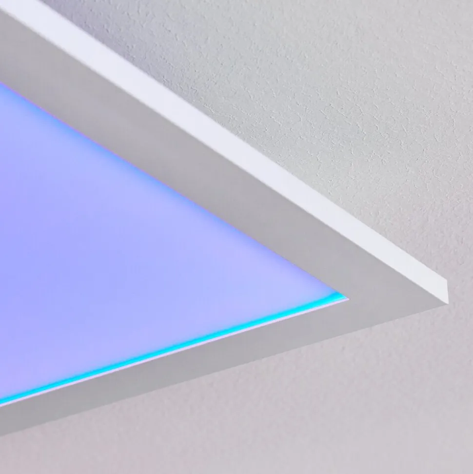 Plafonnier Gallitos Led Blanc, 1 Lumiere, Telecommandes, Changeur De Couleurs
