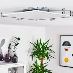 Plafonnier Gallitos Led Blanc, 1 Lumiere, Telecommandes, Changeur De Couleurs