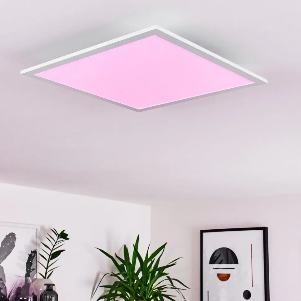 Plafonnier Gallitos Led Blanc, 1 Lumiere, Telecommandes, Changeur De Couleurs