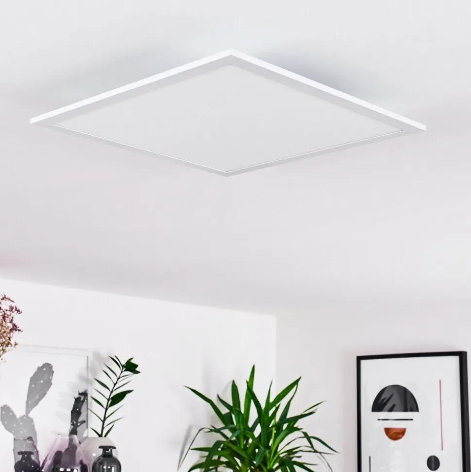 Plafonnier Gallitos Led Blanc, 1 Lumiere, Telecommandes, Changeur De Couleurs
