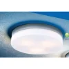 Plafonnier Globo Vranos Acier Inoxydable, Argente, Blanc, 3 Lumieres