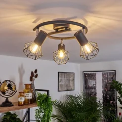 Plafonnier Gullspang Anthracite, Chrome, 3 Lumieres