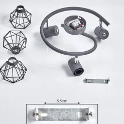 Plafonnier Gullspang Anthracite, Chrome, 3 Lumieres