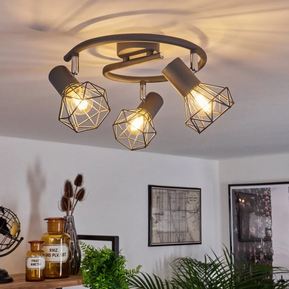 Plafonnier Gullspang Anthracite, Chrome, 3 Lumieres