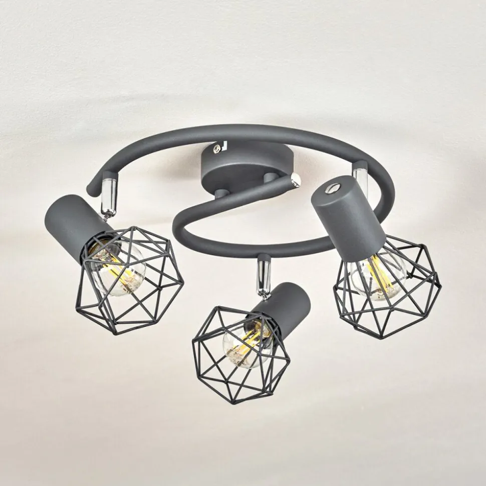 Plafonnier Gullspang Anthracite, Chrome, 3 Lumieres