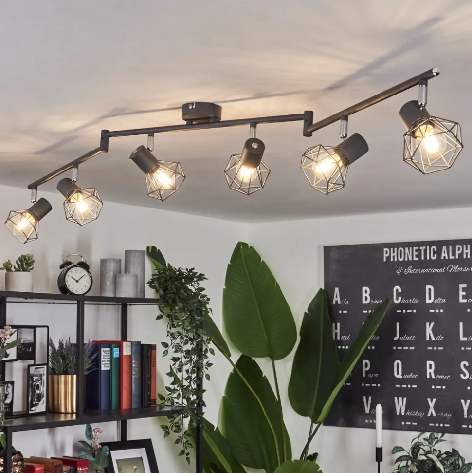 Plafonnier Gullspang Anthracite, 6 Lumieres