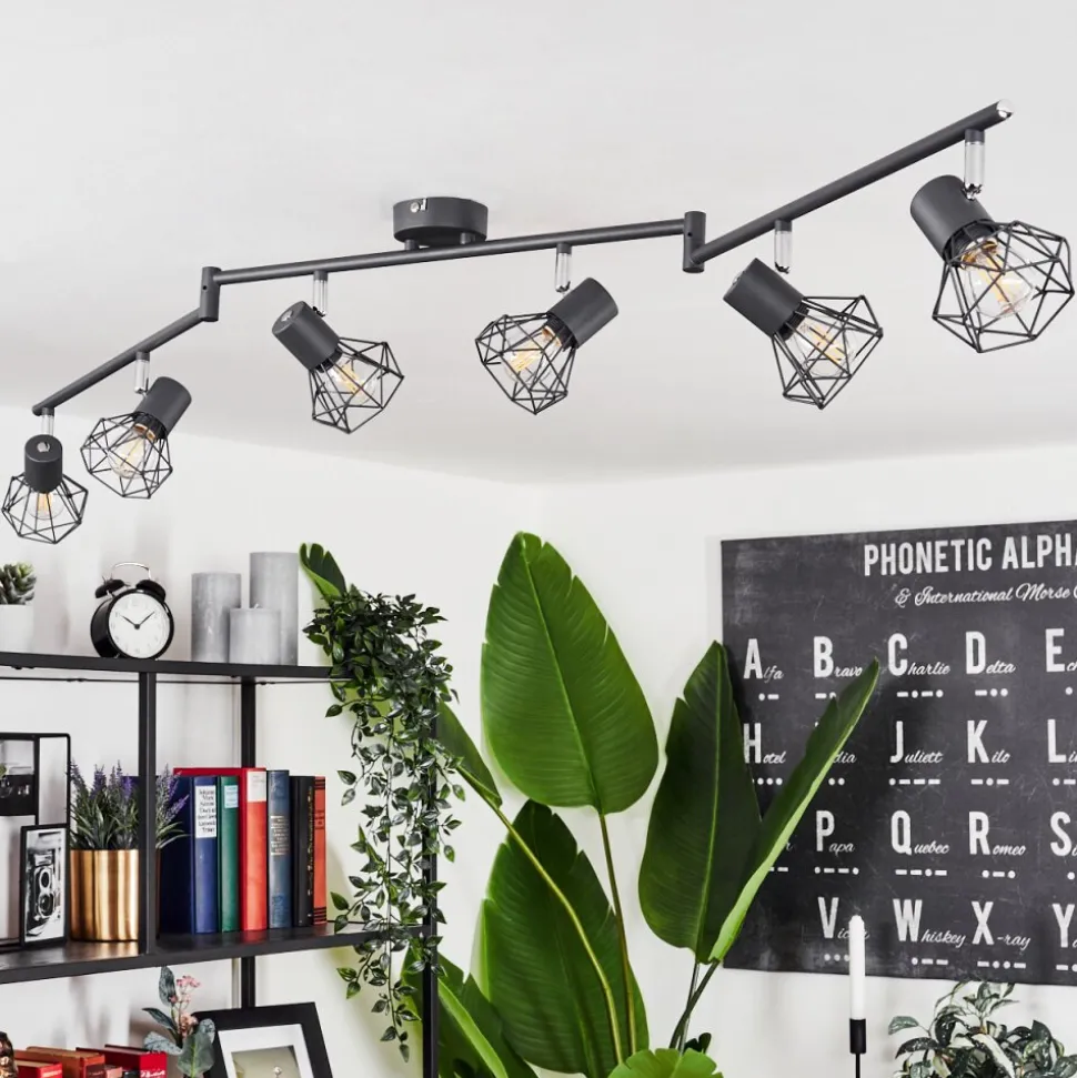 Plafonnier Gullspang Anthracite, 6 Lumieres
