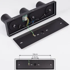 Plafonnier Hakamken Noir, 3 Lumieres