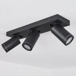 Plafonnier Hakamken Noir, 3 Lumieres
