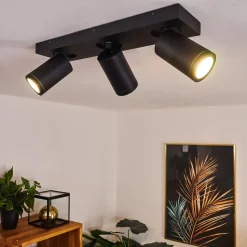Plafonnier Hakamken Noir, 3 Lumieres