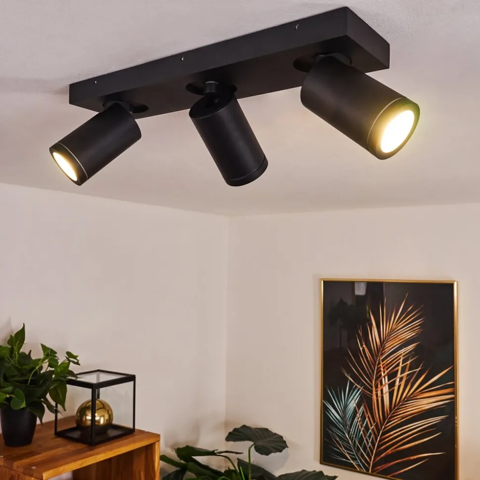 Plafonnier Hakamken Noir, 3 Lumieres