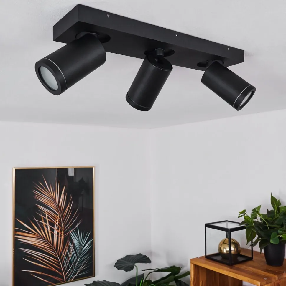 Plafonnier Hakamken Noir, 3 Lumieres