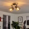 Plafonnier Hakvaag Bois Fonce, Noir, 2 Lumieres