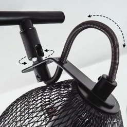 Plafonnier Hakvaag Bois Fonce, Noir, 2 Lumieres