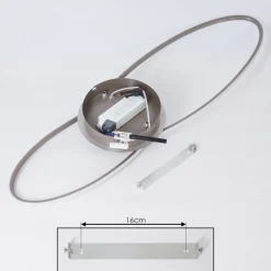 Plafonnier Harpeth Led Nickel Mat, 1 Lumiere