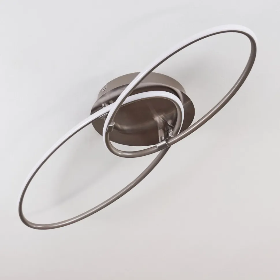 Plafonnier Harpeth Led Nickel Mat, 1 Lumiere
