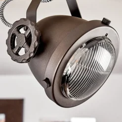 Plafonnier Herford Bois Clair, Cuivre, 3 Lumieres