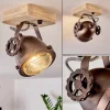 Plafonnier Herford Bois Fonce, Cuivre, 1 Lumiere