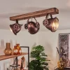 Plafonnier Herford Bois Fonce, Rouille, 3 Lumieres