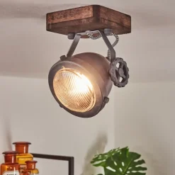 Plafonnier Herford Bois Fonce, 1 Lumiere