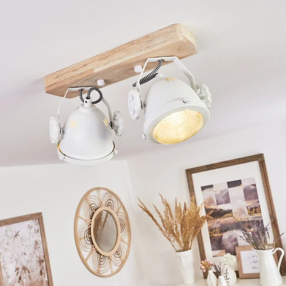 Plafonnier Herford Ecru, Blanc, 2 Lumieres