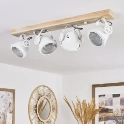 Plafonnier Herford Ecru, Blanc, 4 Lumieres