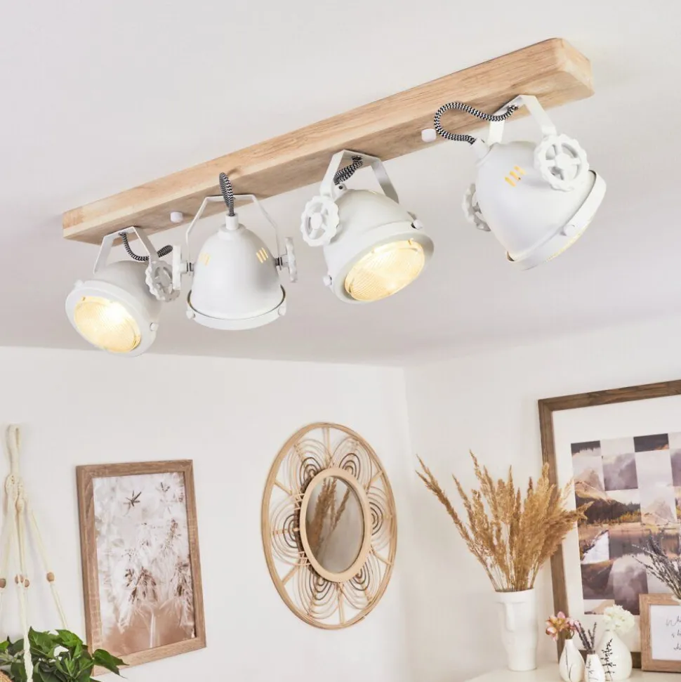 Plafonnier Herford Ecru, Blanc, 4 Lumieres