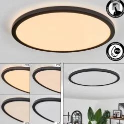 Plafonnier Hooper Led Noir, 1 Lumiere