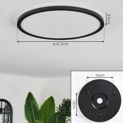 Plafonnier Hooper Led Noir, 1 Lumiere