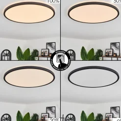 Plafonnier Hooper Led Noir, 1 Lumiere