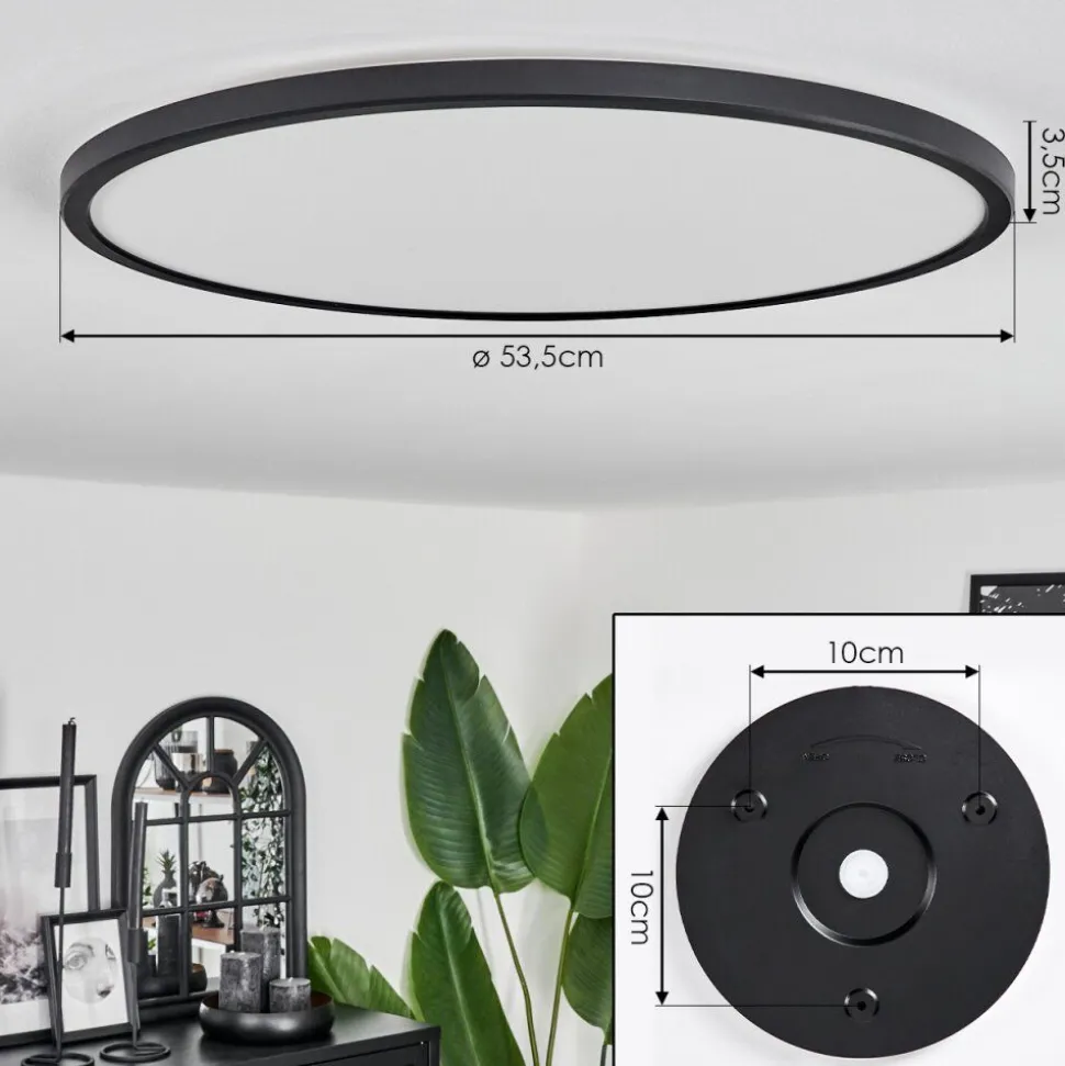 Plafonnier Hooper Led Noir, 1 Lumiere