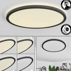 Plafonnier Hooper Led Noir, 1 Lumiere