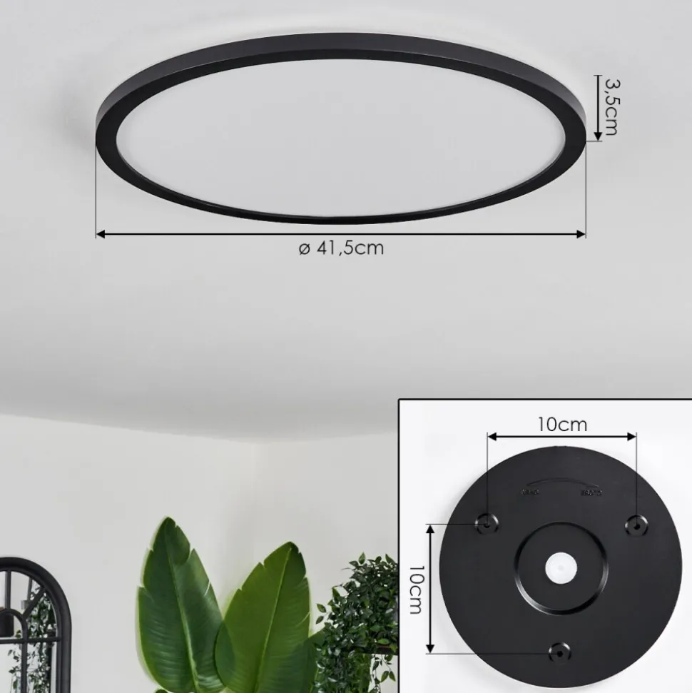 Plafonnier Hooper Led Noir, 1 Lumiere