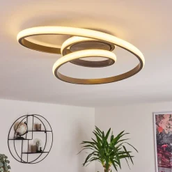 Plafonnier Ignal Led Gris, 1 Lumiere