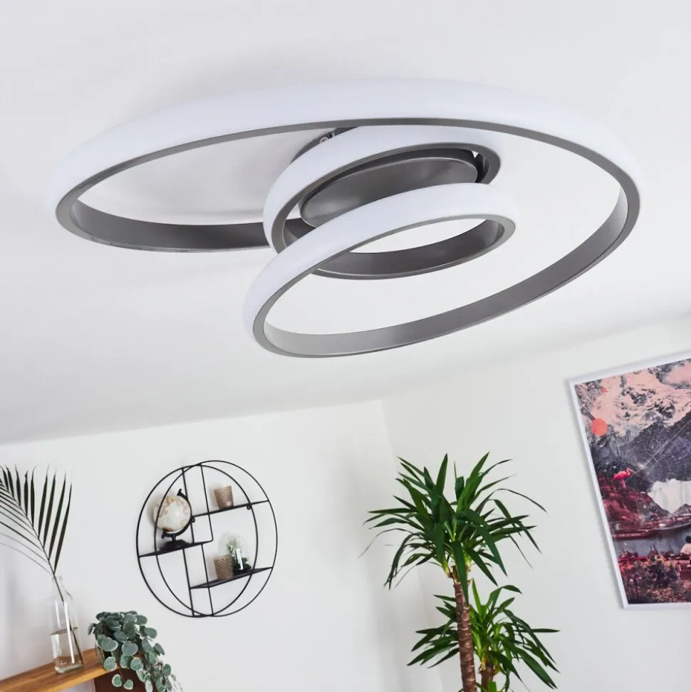 Plafonnier Ignal Led Gris, 1 Lumiere