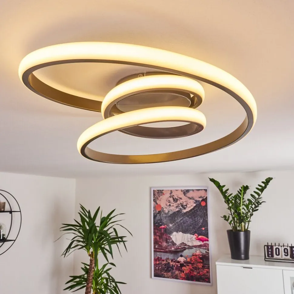 Plafonnier Ignal Led Gris, 1 Lumiere