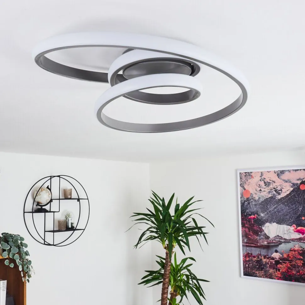 Plafonnier Ignal Led Gris, 1 Lumiere