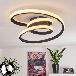 Plafonnier Ignal Led Noir, 1 Lumiere