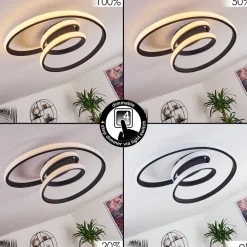 Plafonnier Ignal Led Noir, 1 Lumiere