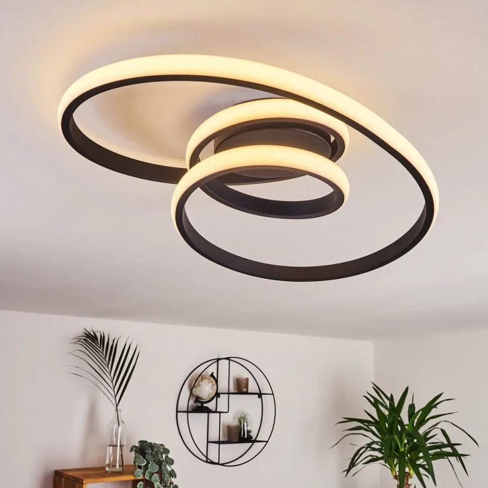 Plafonnier Ignal Led Noir, 1 Lumiere