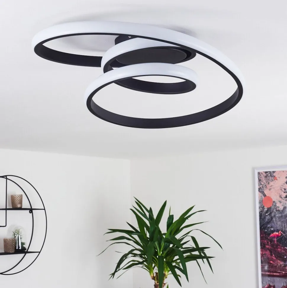 Plafonnier Ignal Led Noir, 1 Lumiere