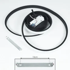 Plafonnier Ignal Led Noir, 1 Lumiere