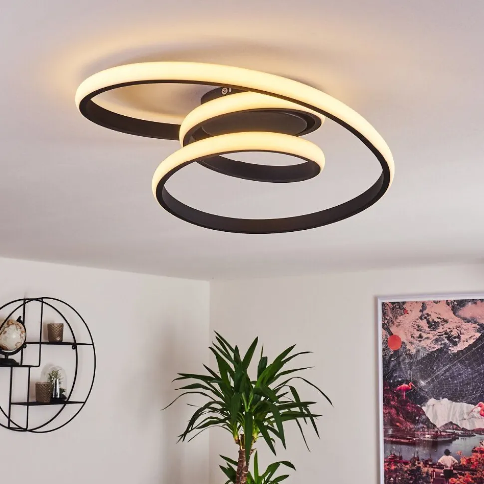 Plafonnier Ignal Led Noir, 1 Lumiere