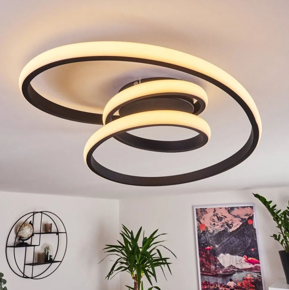Plafonnier Ignal Led Noir, 1 Lumiere