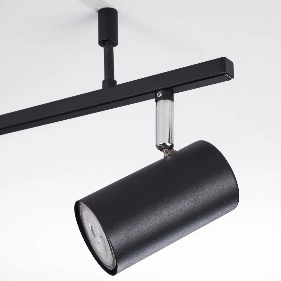 Plafonnier Javel Chrome, Noir, 6 Lumieres