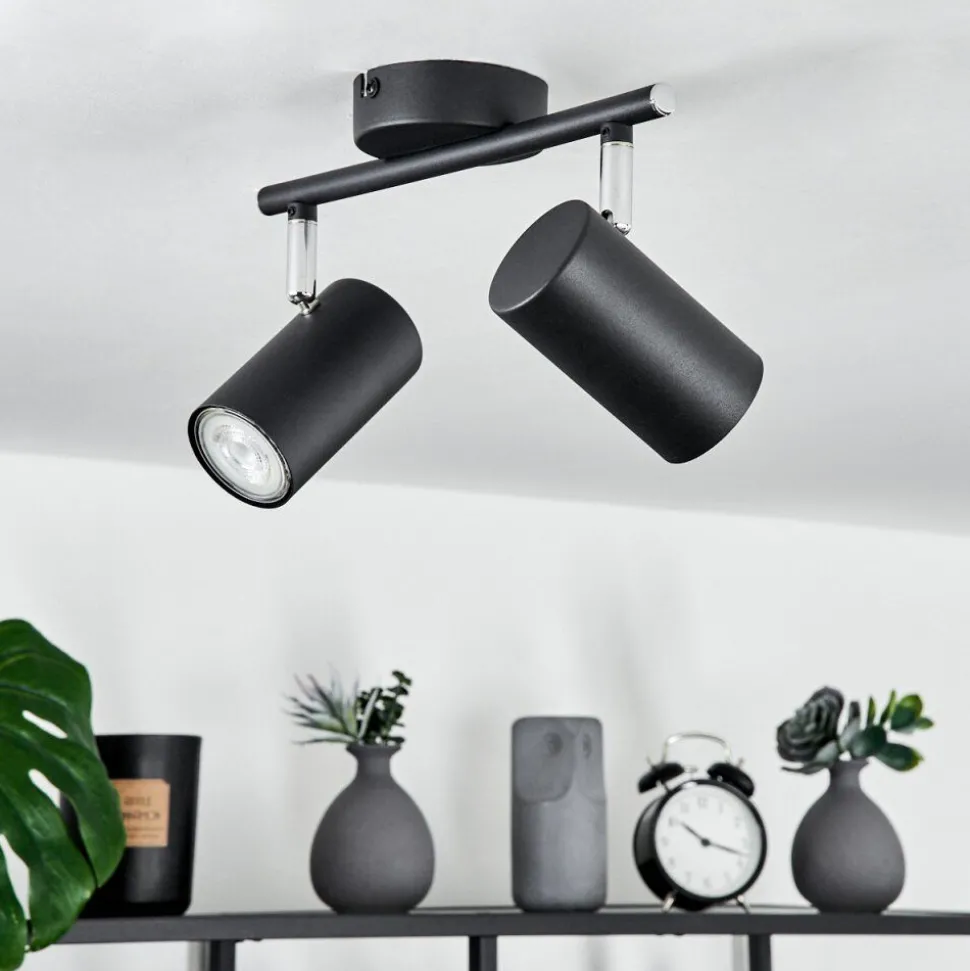 Plafonnier Javel Noir, 2 Lumieres